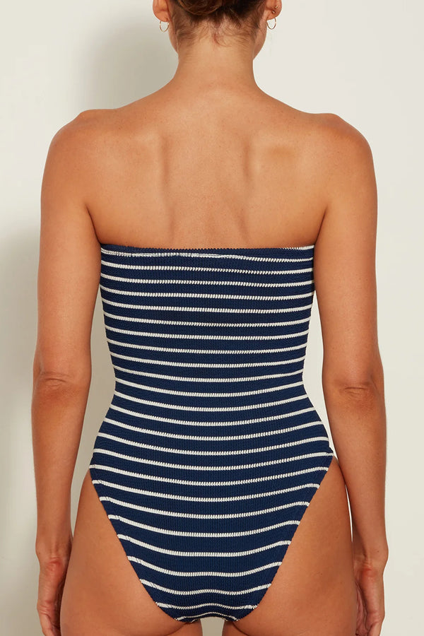 Hunza G, Brooke Swim Navy/White