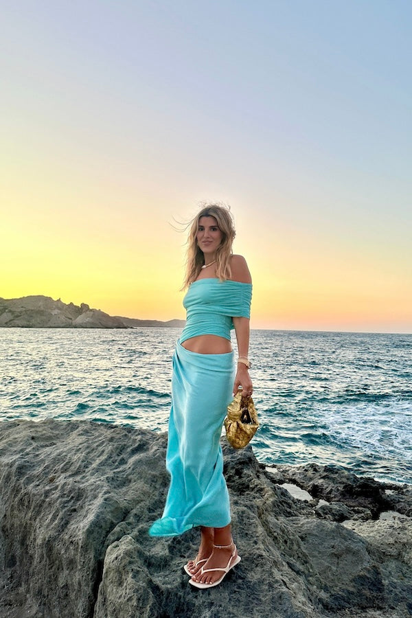 Aquamarine maxi dress shops