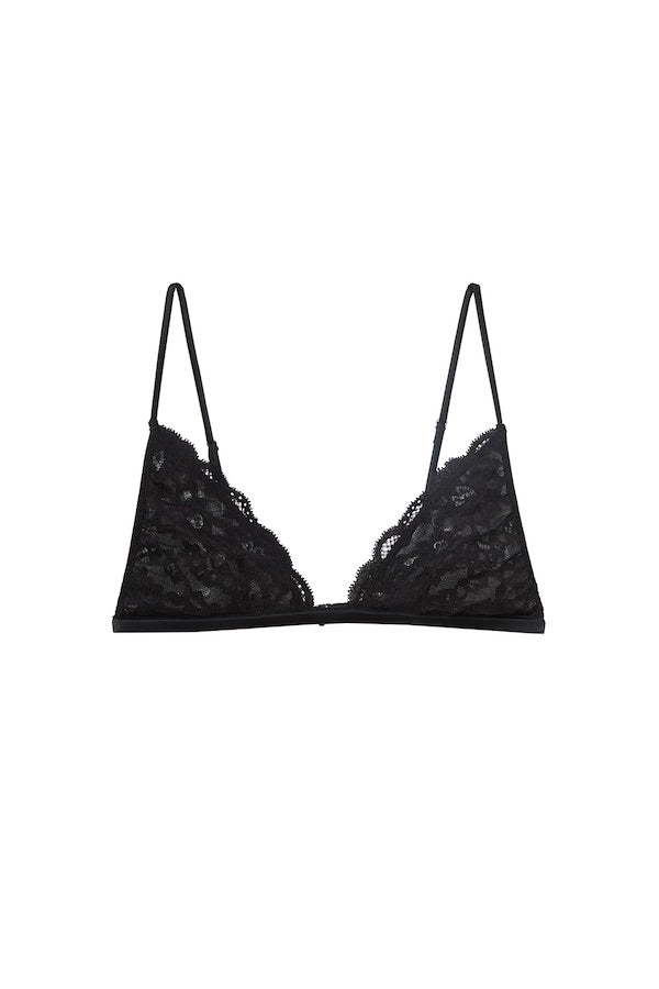 Leonisa Triangle Lace Bralette With Buttonhole Cutout - Black M : Target