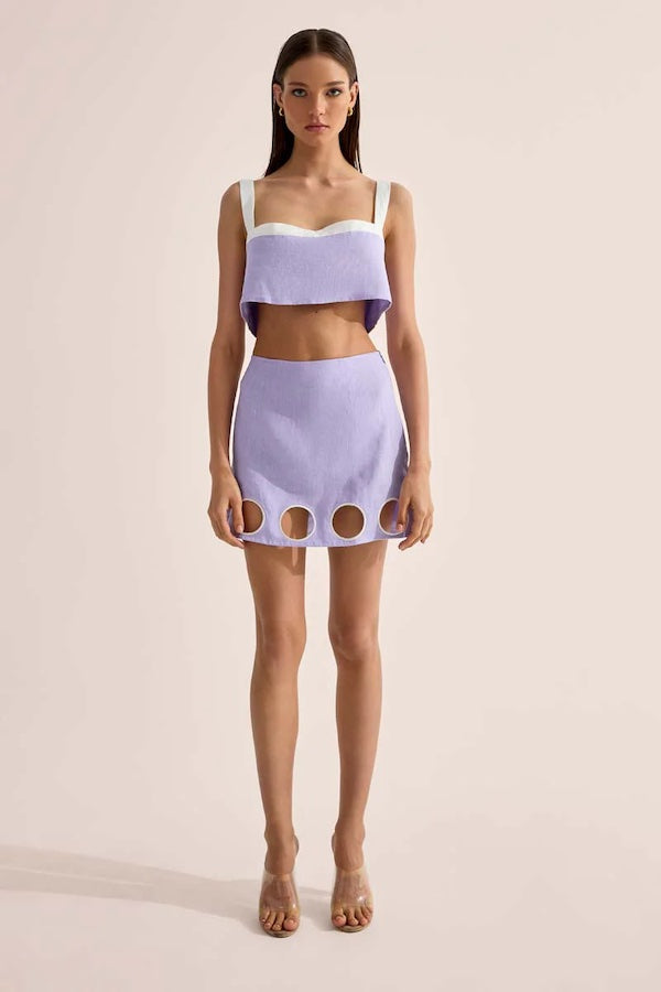 Cin Cin Swim | Twiggy Crop Top Periwinkle | Girls with Gems