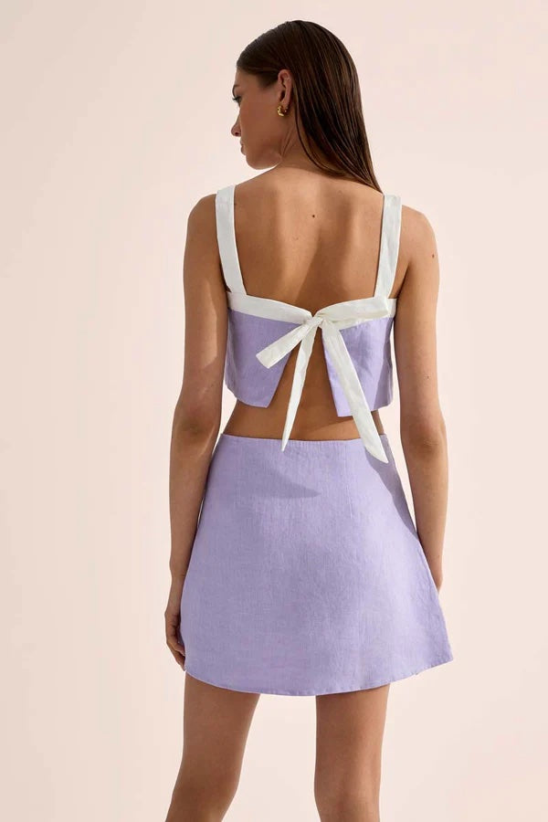 Cin Cin Swim | Twiggy Crop Top Periwinkle | Girls with Gems