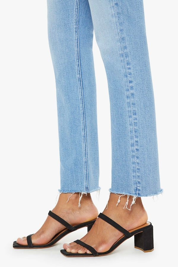 Mother Denim | The Mid Rise Dazzler Ankle Fray Blessing In Disguise | Girls with Gems