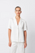 Mossman | Adrift One Button Shirt White | Girls With Gems