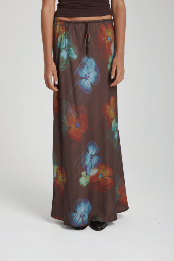 Summi Summi | Relaxed Maxi Skirt Pansy Drip | Girls With Gems