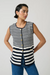 Onte - Helena Gilet Stripe Navy/White - Girls With Gems