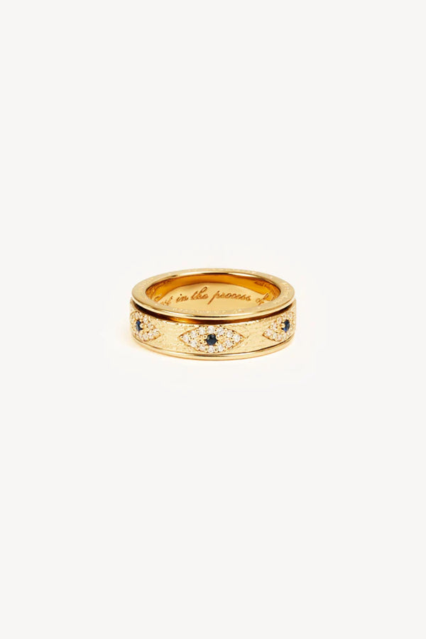 By Charlotte | 18k Gold Vermeil Trust Spinning Meditation Ring | Girls with Gems