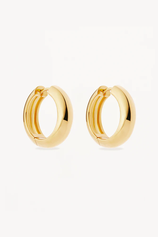 By Charlotte | Bold Large Hoops 18k Gold Vermeil | Girls with Gems