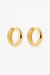 By Charlotte | Bold Large Hoops 18k Gold Vermeil | Girls with Gems