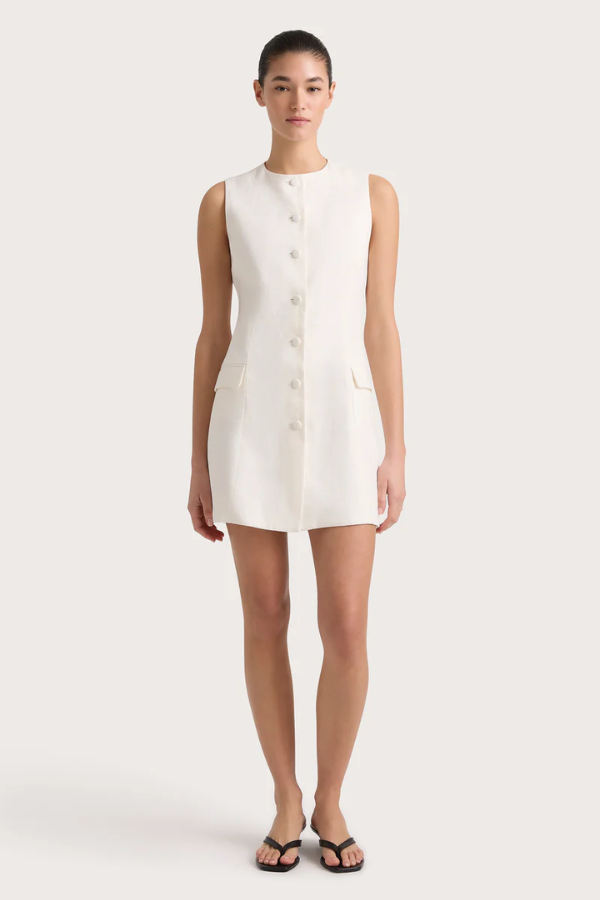 Faithfull the Brand | Jane Mini Dress White | Girls With Gems