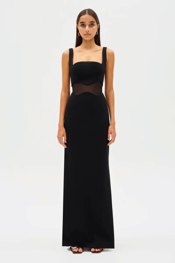 Misha | Damita Midi Dress Black | Girls with Gems