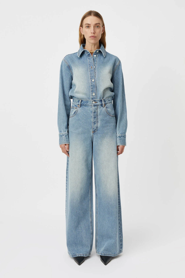 Camilla and Marc | Bay Denim Shirt Light Vintage Blue | Girls with Gems