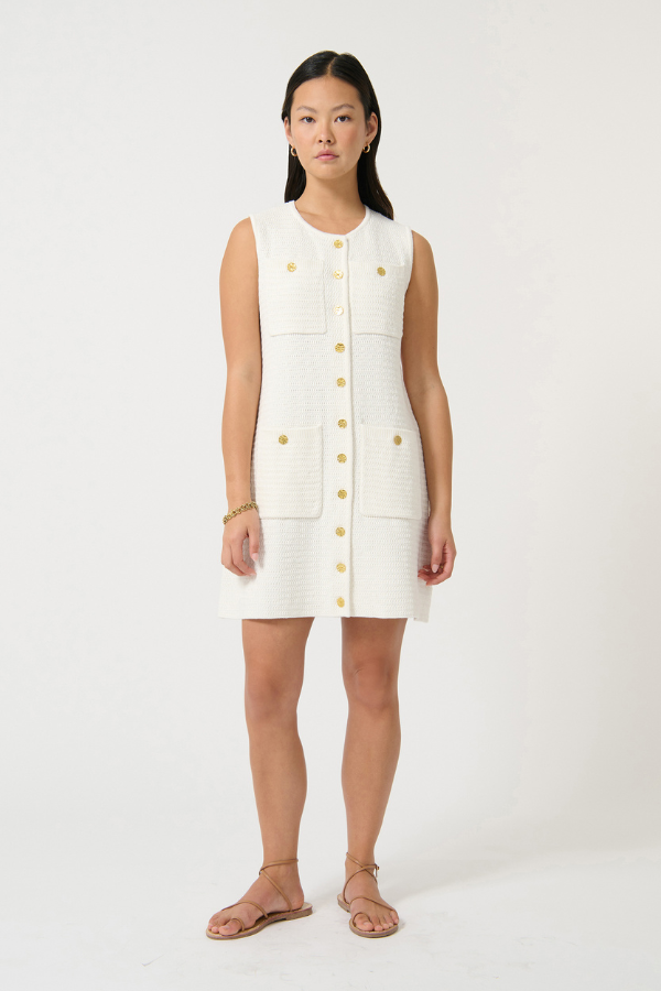 Onte | Helena Dress White | Girls with Gems