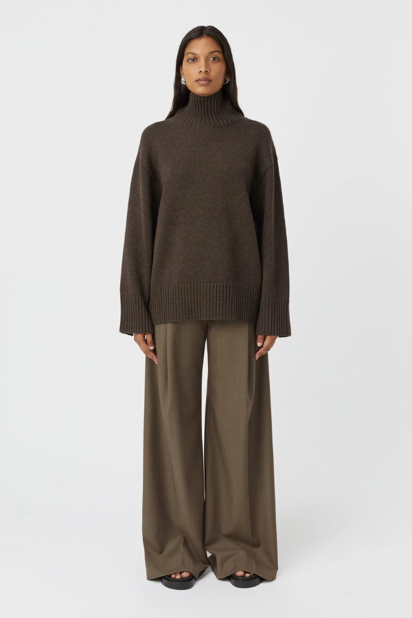Camilla and Marc | Romeo 2.0 Funnel Neck Chocolate Melange | Girls with Gems