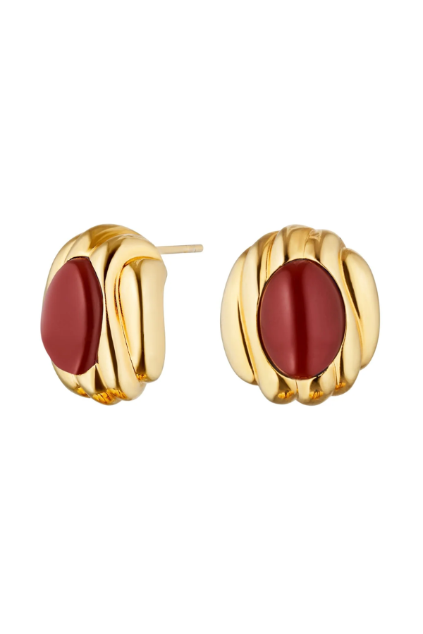 Avant Studio| Gia Earrings Red Agate | Girls with Gems