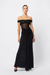 Mossman | Rebound Off Shoulder Maxi Dress Black | Girls with Gems