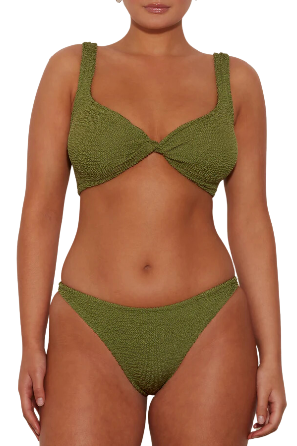 Hunza G | Juno Bikini Metallic Moss | Girls with Gems