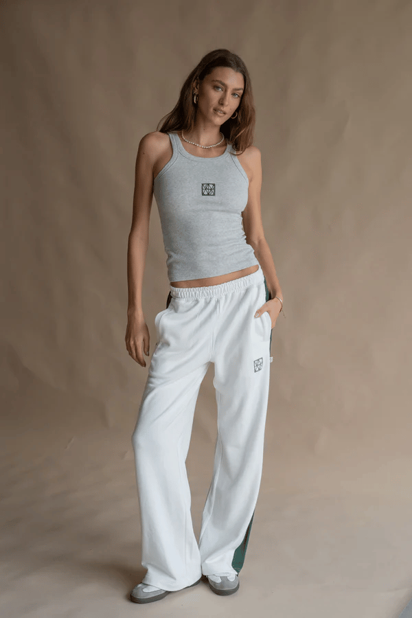 Araminta James | Classic Track Pant Snow | Girls with Gems