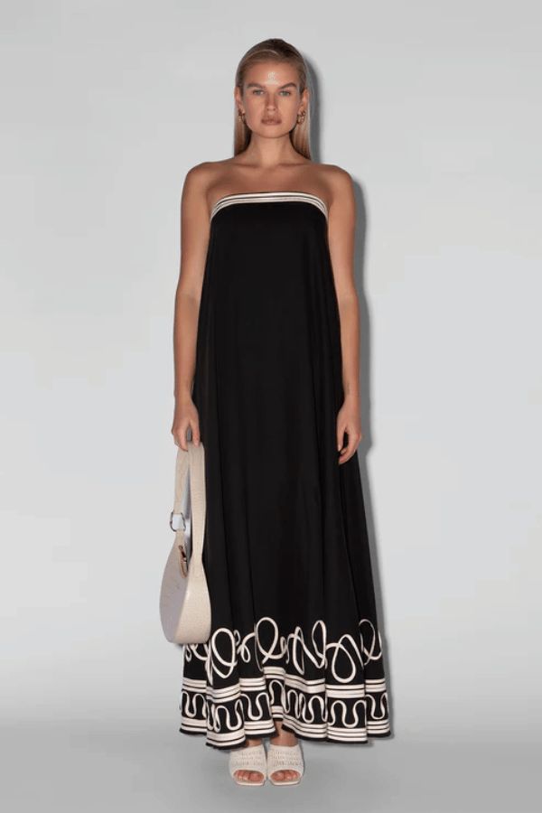 The Wolf Gang | Casella Maxi Dress Noir | Girls with Gems