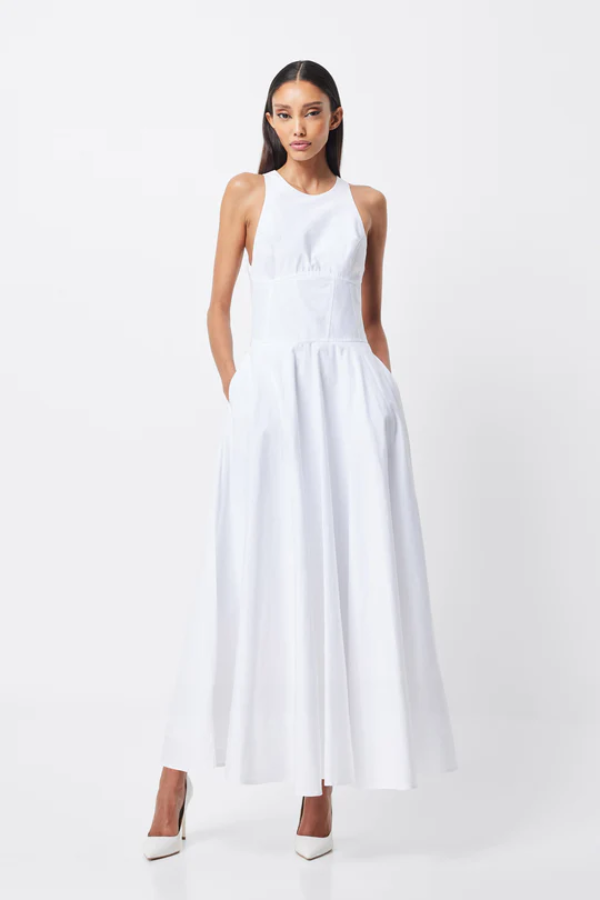 Mossman | Homage Maxi Dress White | Girls with Gems