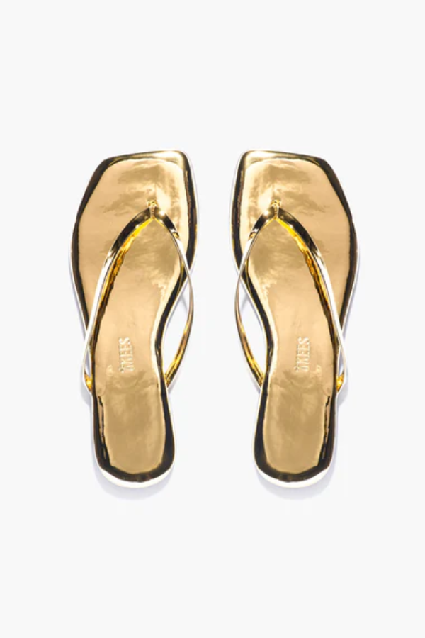 Tkees | Square Toe Lily Mirror Gold | Girls with Gems