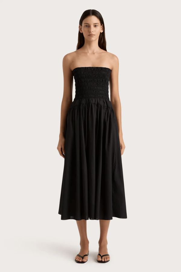 Faithfull the Brand | Lida Midi Dress Black | Girls with Gems