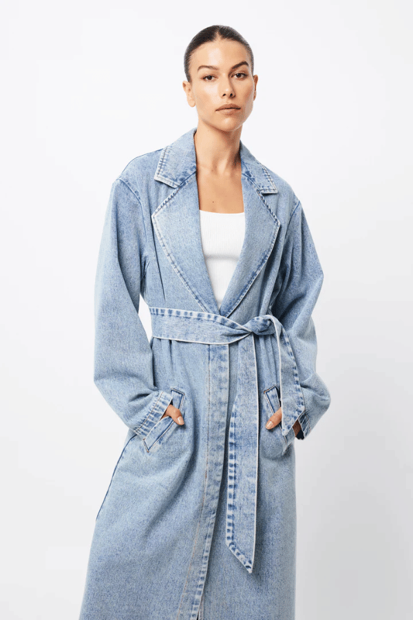 Mossman | Frequency Trench Coat Acid Wash | Girls With Gems