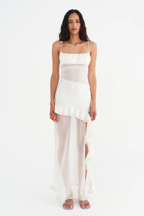 Benni | Delilah Maxi Dress Off White | Girls with Gems