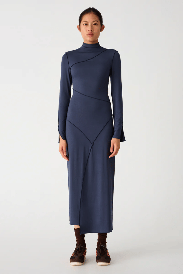 Misha | Ishmael Midi Dress Ink Blue | Girls with Gems