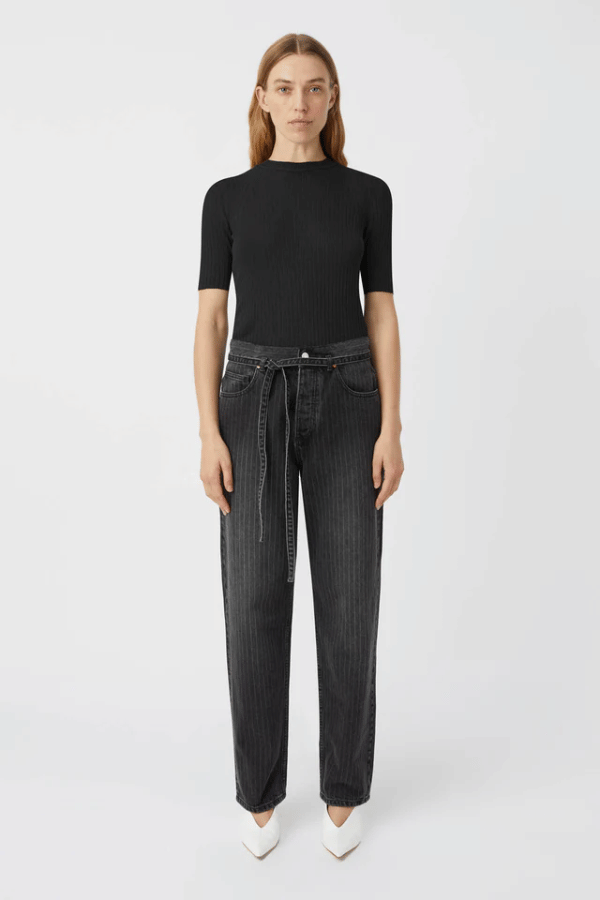 Camilla and Marc | Rhodes Denim Jean Soft Black Pinstripe | Girls with Gems