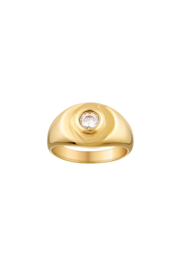 Porter Jewellery | Heritage Signet Pinky Ring Clear | Girls with Gems