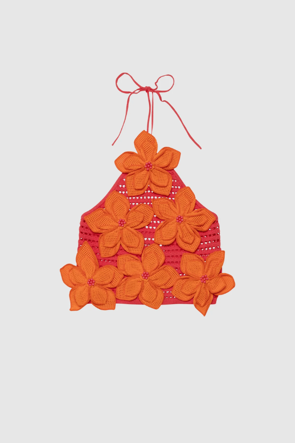 La Monada Knit Top Coral