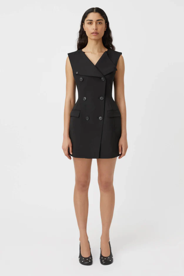 Camilla and Marc | Dusk Mini Dress Black | Girls with Gems