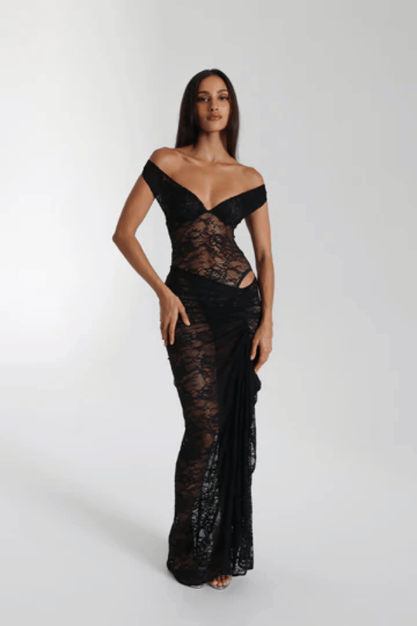 Natalie Rolt | Aubrey Dress Black | Girls With Gems