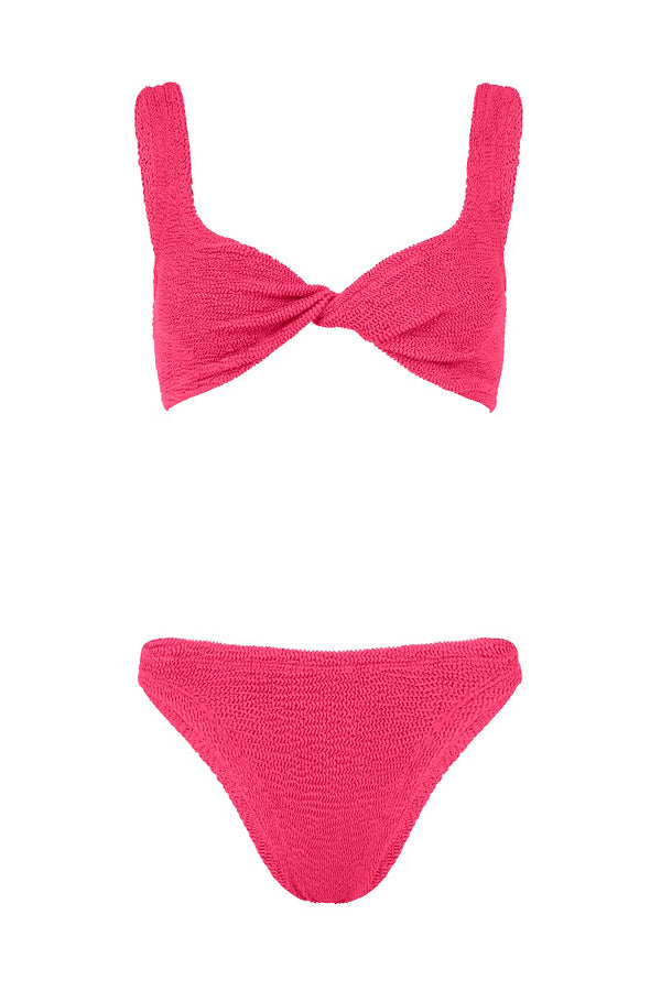 Hunza G | Juno Bikini Metallic Raspberry | Girls with Gems