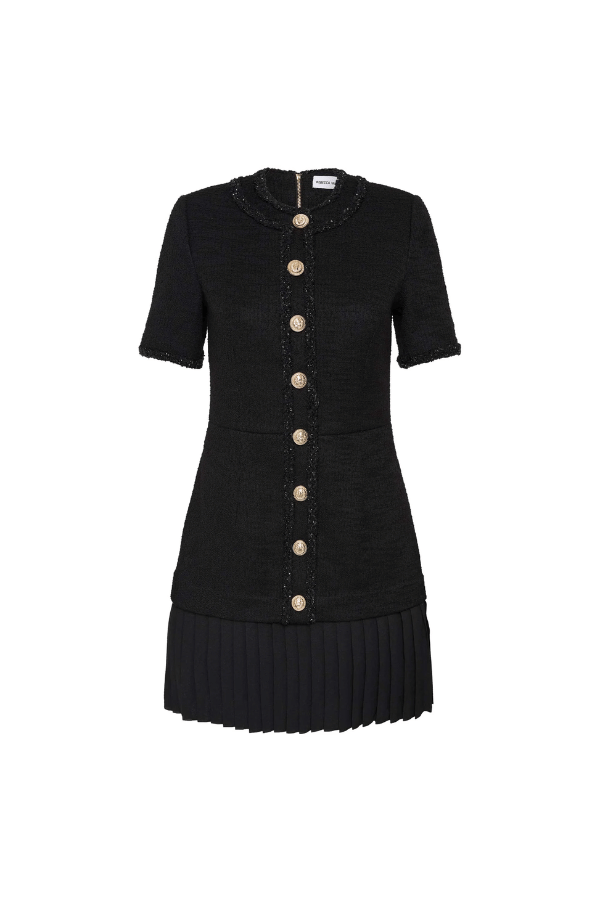 Rebecca Vallance |  Marco Short Sleeve Mini Dress Black | Girls With Gems