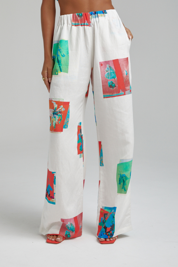 Summi Summi | Linen Pants Montage White | Girls with Gems