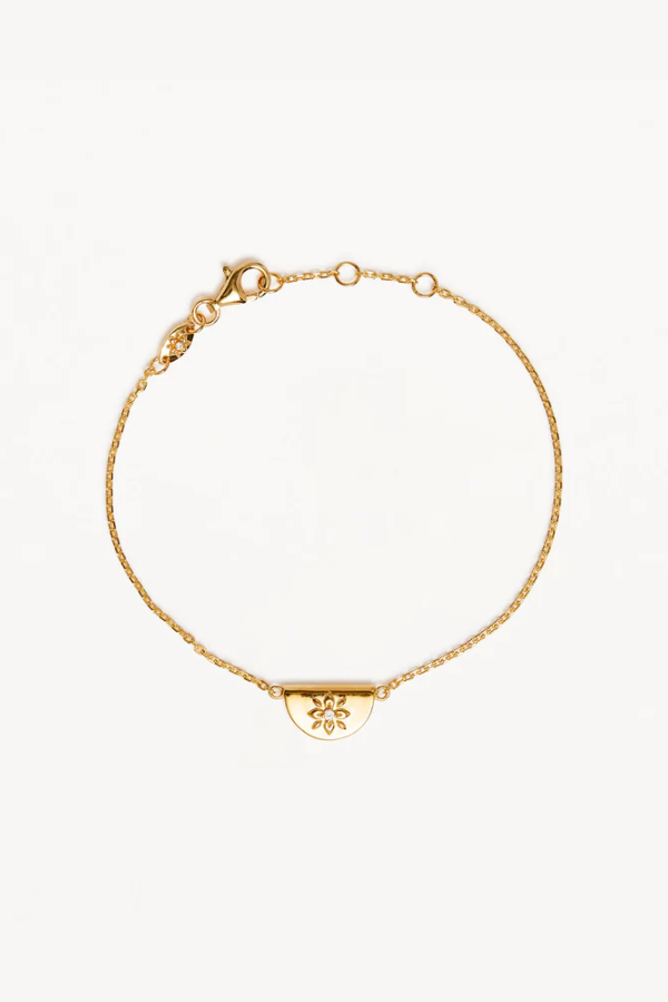 By Charlotte | Lotus Bracelet 18k Gold Vermeil | Girls with Gems