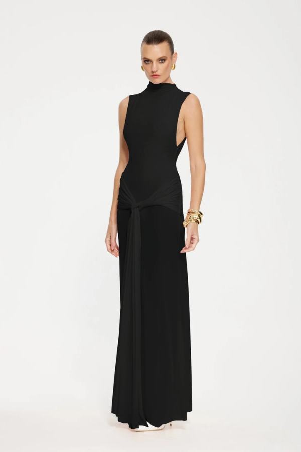 Effie Kats | Roza Maxi Dress Black Mesh | Girls with Gems