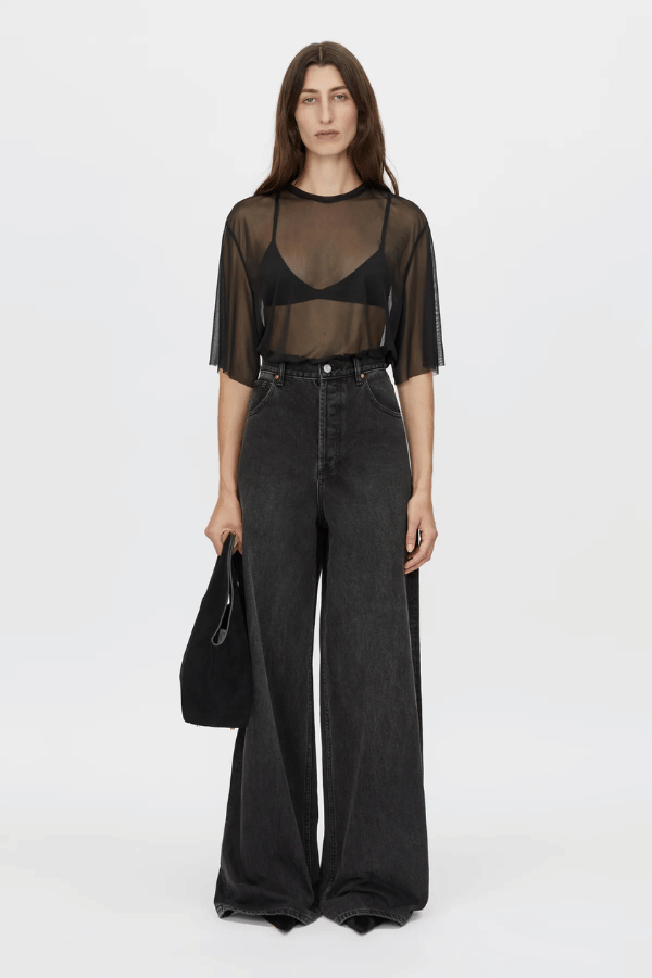 Enigma Sheer Top Black