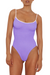 Hunza G | Pamela Swim Contrast Lilac | Girls with Gems