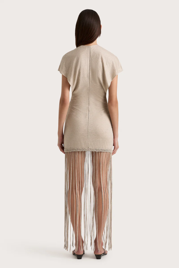 Faithfull the Brand | Ines Fringe Dress Oatmeal | Girls with Gems