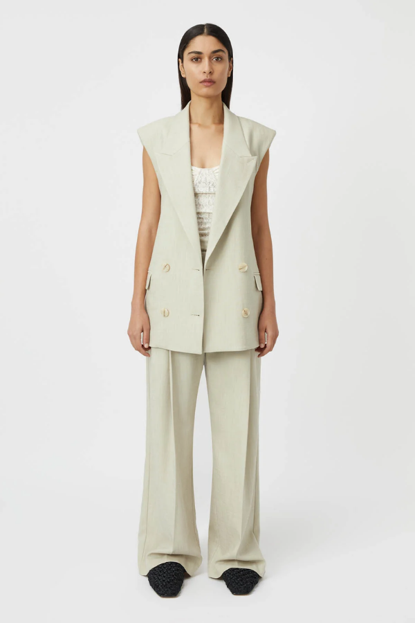 Camilla and Marc | Coen Vest Sage Green | Girls with Gems