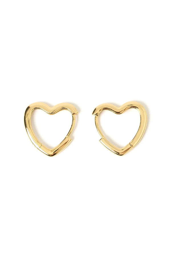 Arms Of Eve | Sweetheart Gold Earrings Large | Girls with Gems