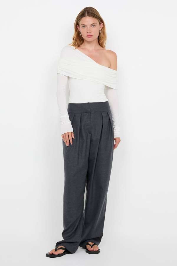 Bec and Bridge | Tillie Drape Top White | Girls with Gems
