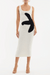 Rebecca Vallance | Kiyo Strap Midi Dress Ivory | Girls with Gems