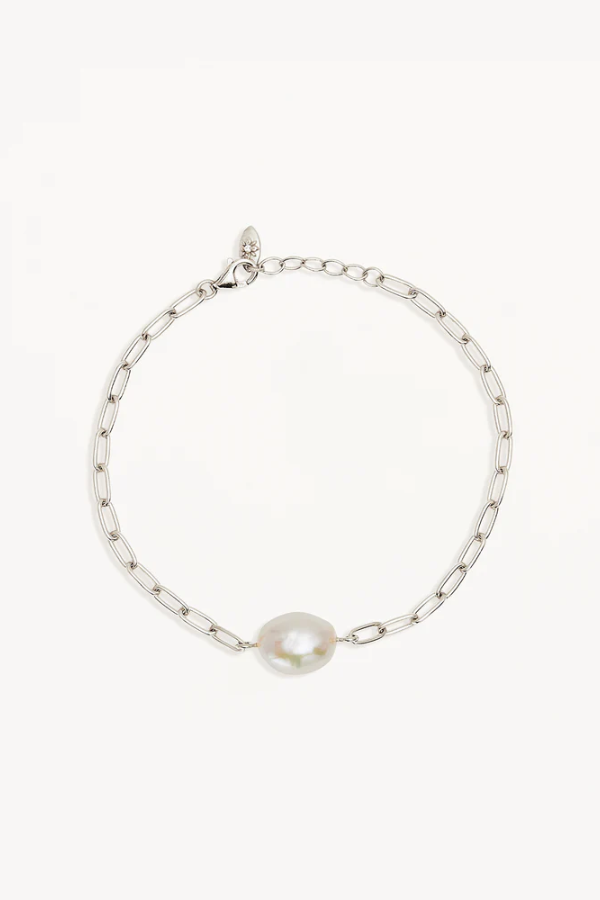 By Charlotte | Breathe Pearl Bracelet Sterling Silver | Girls with Gems