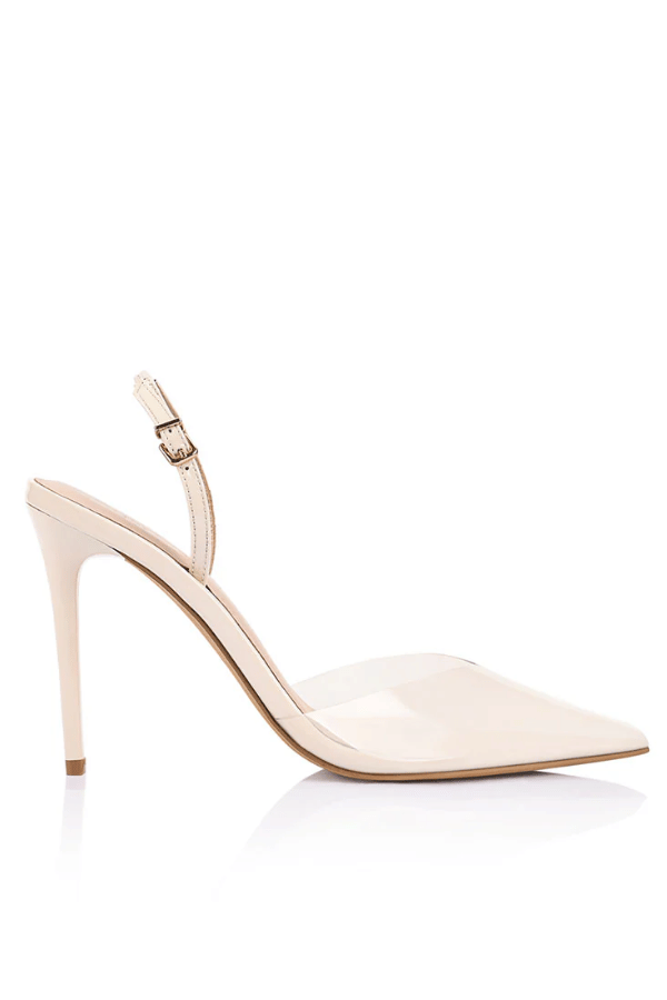 Kristen Pump Vinylite &amp; Ivory Patent Leather