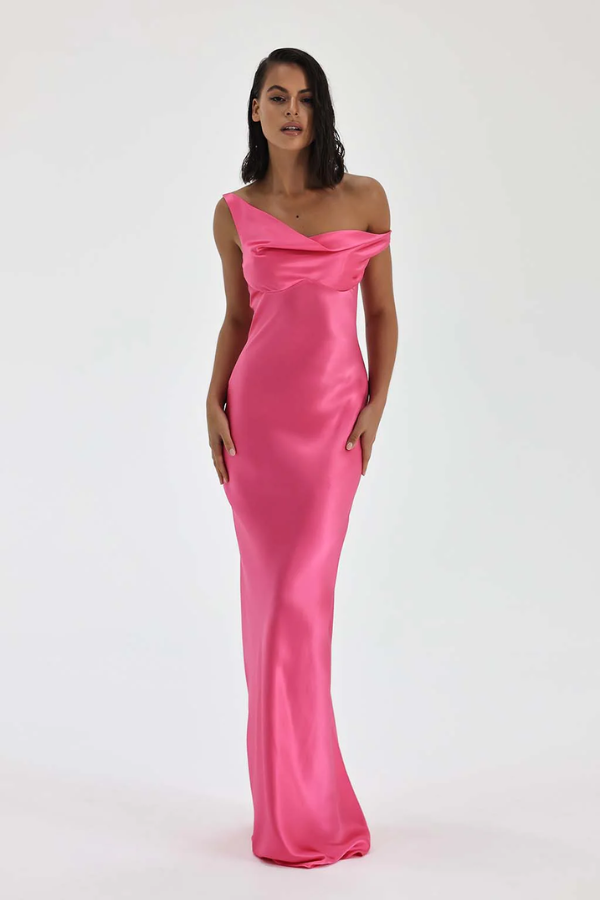 Natalie Rolt | Monika Gown Neon Pink | Girls with Gems