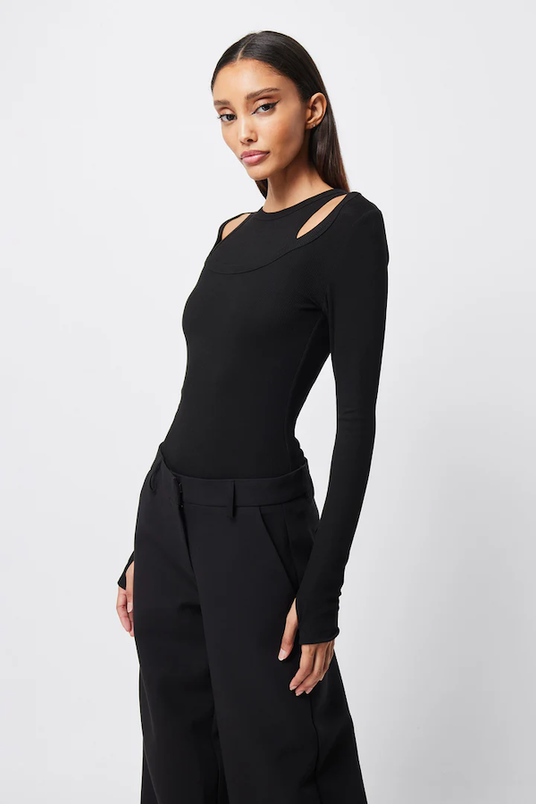 Mossman | Laddered Top Black | Girls with Gems