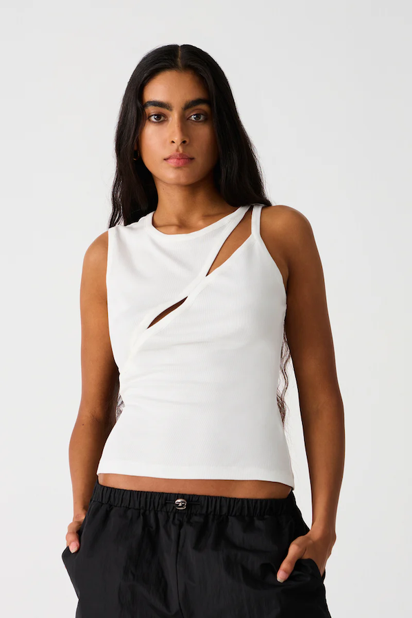 Misha | Bastien Tank Top White | Girls with Gems